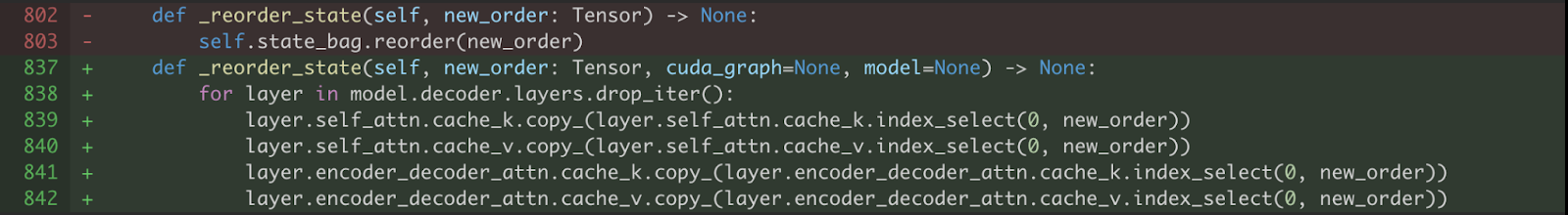 In-place update for KV cache using copy_ operator